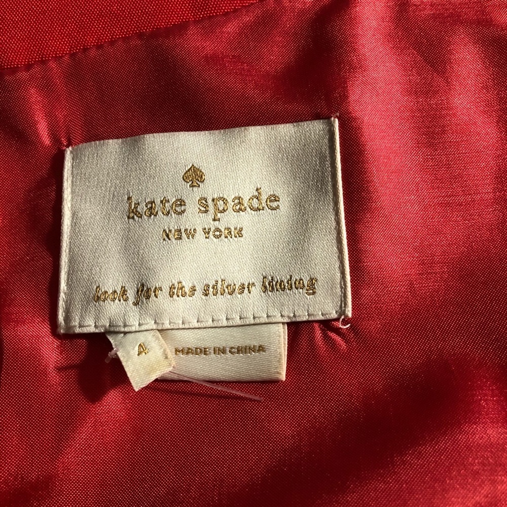 Kate Spade  Red Dress Size 4 Beaded Neckline - Picture 11 of 16